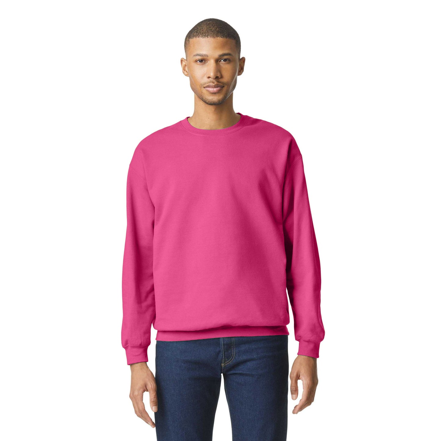 Pink Lemonade - Side - Gildan Unisex Adult Softstyle Fleece Midweight Pullover