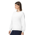 White - Side - Gildan Unisex Adult Softstyle Plain Midweight Fleece Top