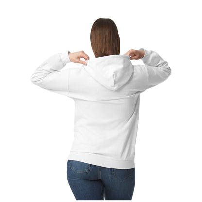White - Back - Gildan Unisex Adult Softstyle Plain Fleece Midweight Hoodie