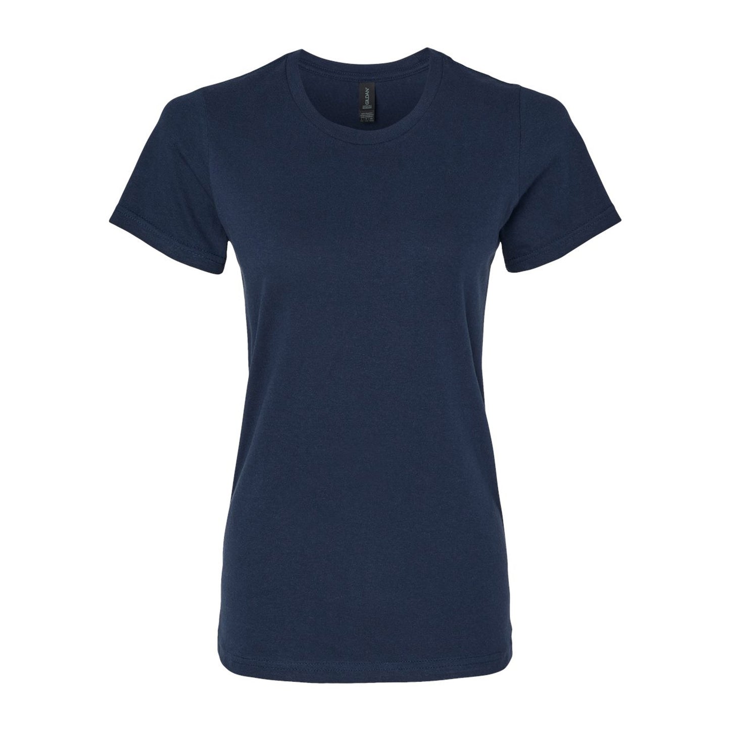 Navy Blue - Front - Gildan Womens-Ladies Softstyle Plain Midweight T-Shirt