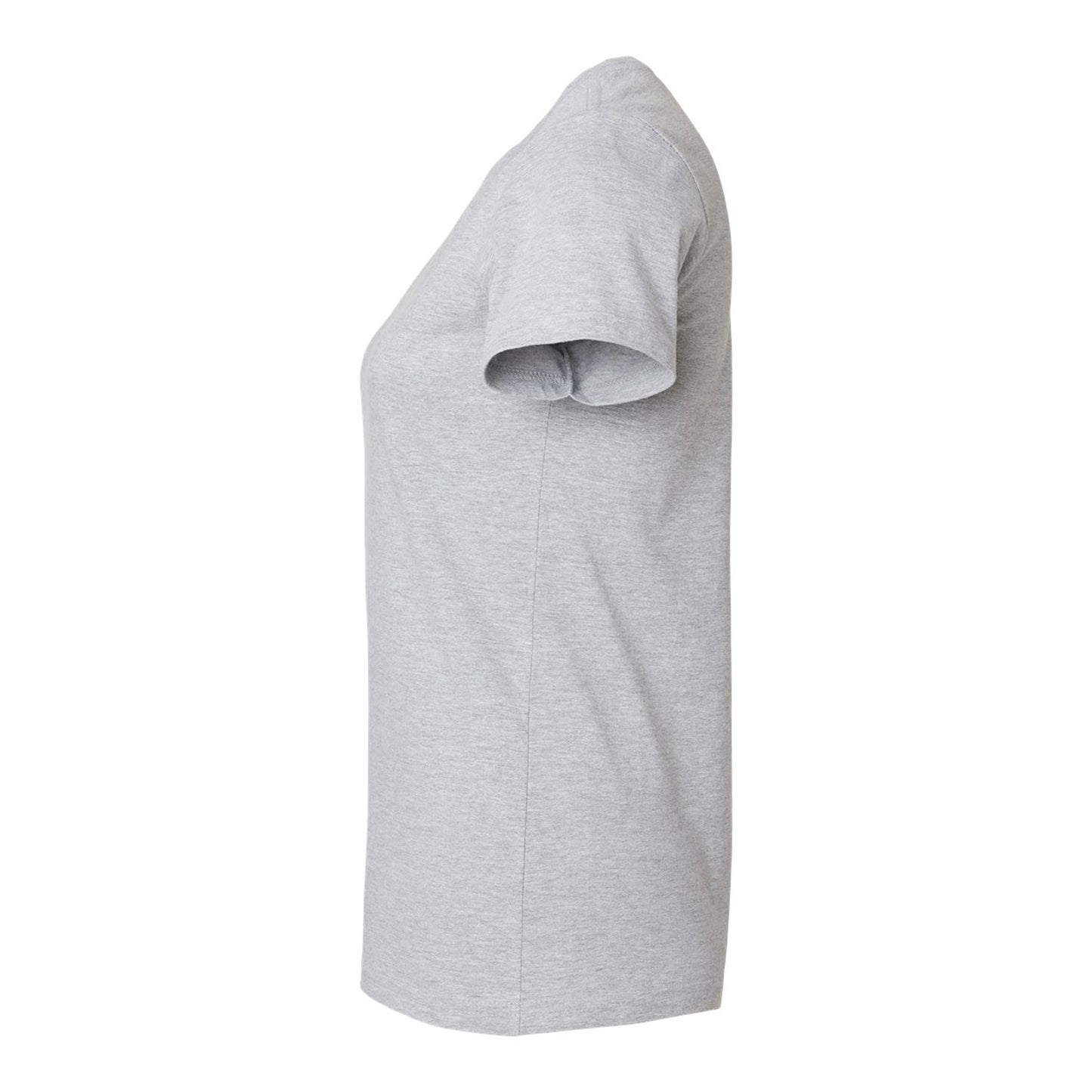Sport Grey - Side - Gildan Womens-Ladies Softstyle Plain Midweight T-Shirt
