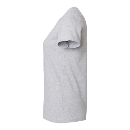 Sport Grey - Side - Gildan Womens-Ladies Softstyle Plain Midweight T-Shirt