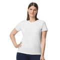 White - Front - Gildan Womens-Ladies Softstyle Plain Midweight T-Shirt