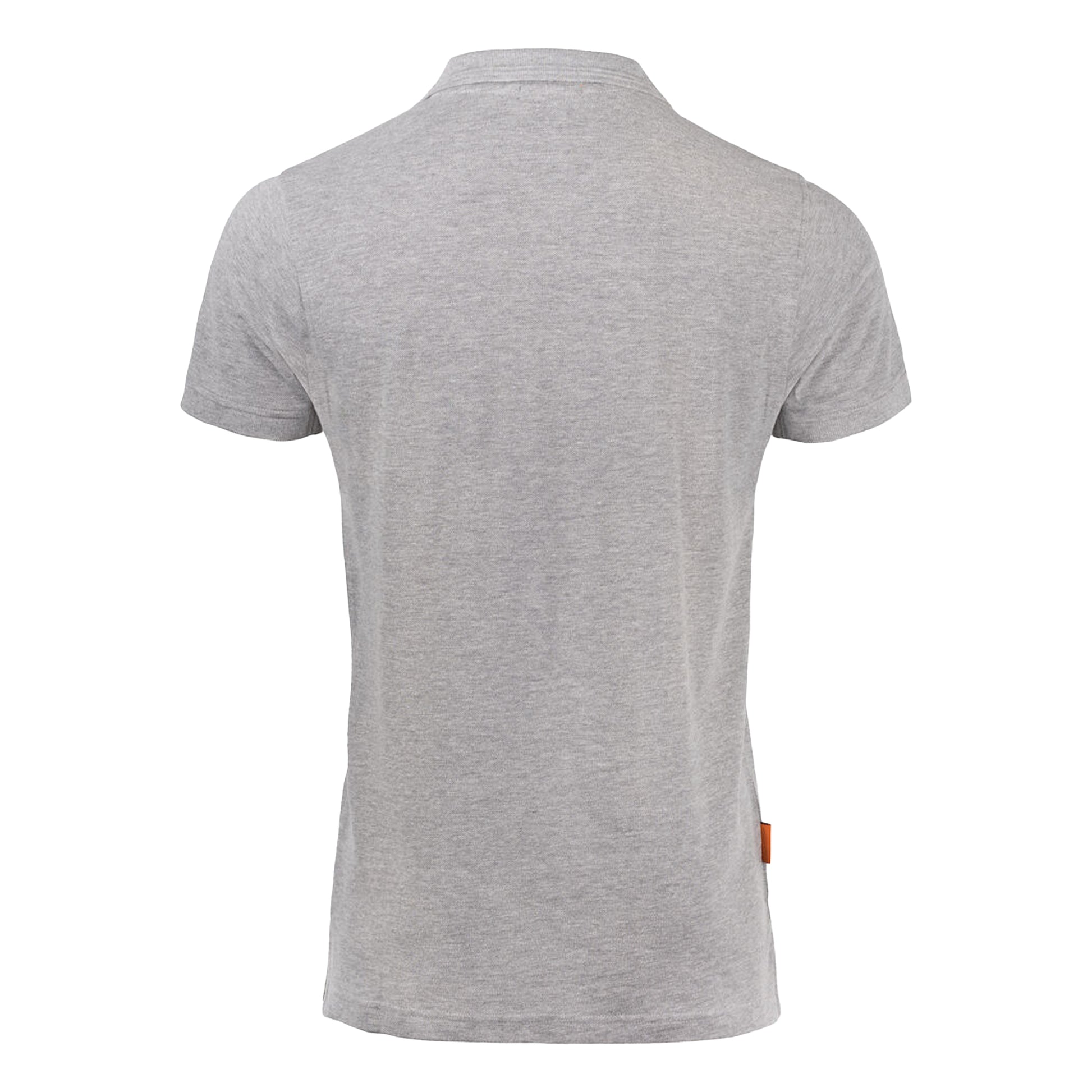 Grey - Back - Jobman Mens Melange Polo Shirt