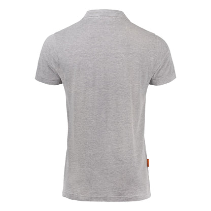 Grey - Back - Jobman Mens Melange Polo Shirt