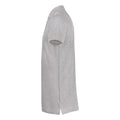 Grey - Side - Jobman Mens Melange Polo Shirt