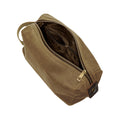 Desert Sand - Back - Quadra Heritage Washed Leather Accents Toiletry Bag