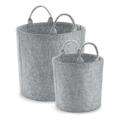 Grey Melange - Front - Bagbase Felt Trug