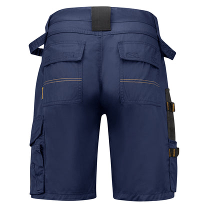 Navy-Black - Back - Jobman Mens Cargo Shorts