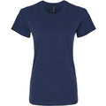 Navy Blue - Front - Gildan Womens-Ladies Softstyle Midweight T-Shirt
