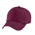 Burgundy - Front - Beechfield Childrens-Kids Original 5 Panel Cap