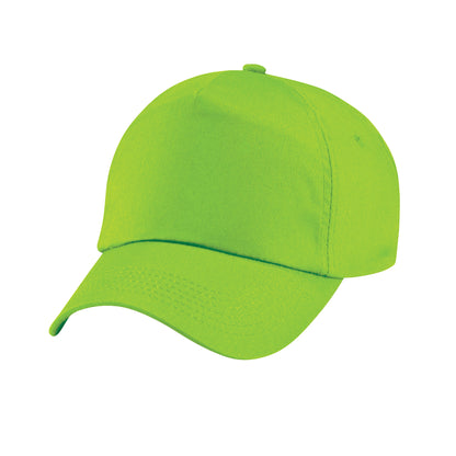 Lime - Front - Beechfield Childrens-Kids Original 5 Panel Cap