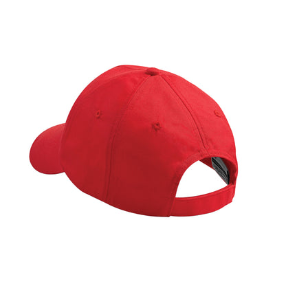 Bright Red - Back - Beechfield Childrens-Kids Original 5 Panel Cap