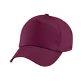 Burgundy - Front - Beechfield Childrens-Kids Original 5 Panel Cap