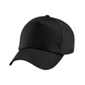 Black - Front - Beechfield Childrens-Kids Original 5 Panel Cap