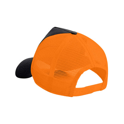 Black-Orange - Back - Beechfield Unisex Adult Snapback Trucker Cap
