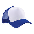 Bright Royal Blue-White - Front - Beechfield Unisex Adult Snapback Trucker Cap