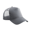 Graphite Grey-Graphite Grey - Front - Beechfield Unisex Adult Snapback Trucker Cap