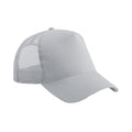 Light Grey-Light Grey - Front - Beechfield Unisex Adult Snapback Trucker Cap