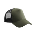 Olive-Black - Front - Beechfield Unisex Adult Snapback Trucker Cap