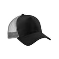 Black-Light Grey - Front - Beechfield Unisex Adult Snapback Trucker Cap