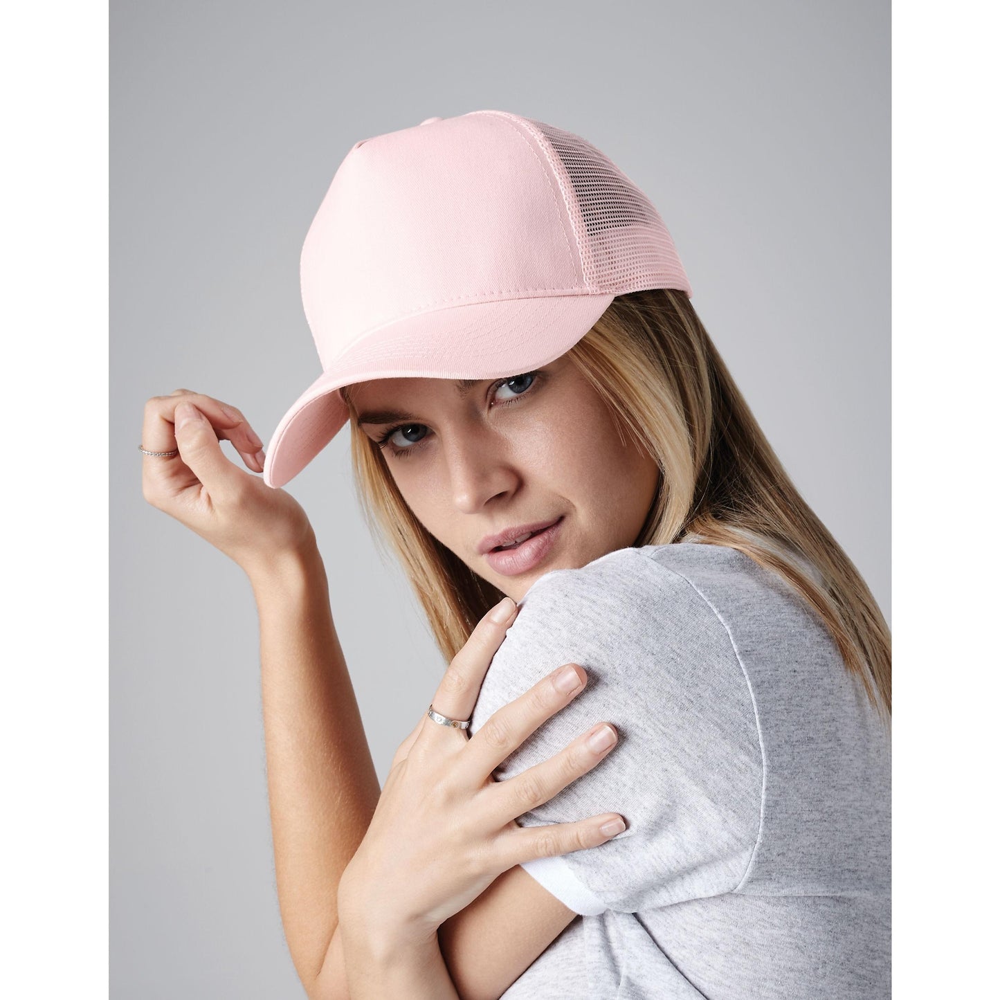 Graphite Grey-Black - Front - Beechfield Unisex Adult Snapback Trucker Cap