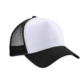 Black-White - Front - Beechfield Unisex Adult Snapback Trucker Cap