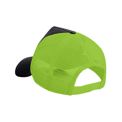 Black-Lime Green - Back - Beechfield Unisex Adult Snapback Trucker Cap