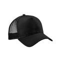 Black-Black - Front - Beechfield Unisex Adult Snapback Trucker Cap