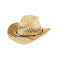 Natural - Back - Beechfield Unisex Adult Straw Cowboy Hat