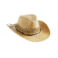 Natural - Front - Beechfield Unisex Adult Straw Cowboy Hat