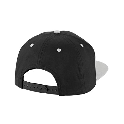 Black-Grey - Back - Beechfield Unisex Adult Contrast 5 Panel Snapback Cap