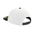 White-Black - Back - Beechfield Unisex Adult Original Flat Peak Snapback Cap