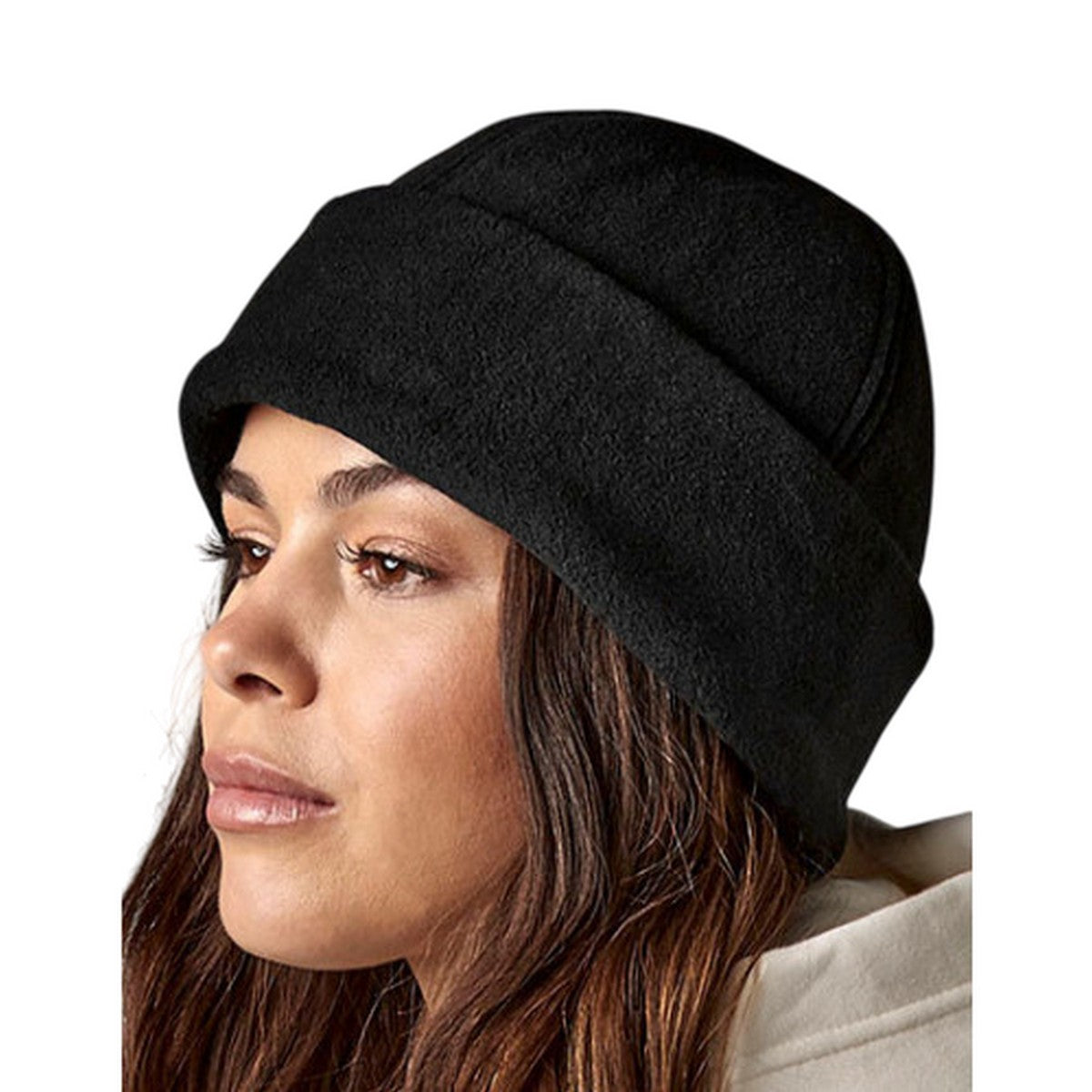 Black - Back - Beechfield Unisex Adult SupaFleece Ski Hat