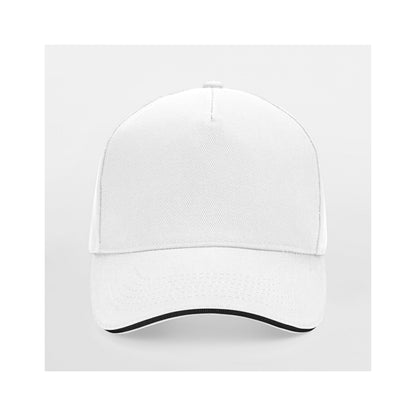White-Black - Side - Beechfield Unisex Adult Ultimate Sandwich Peak Cap