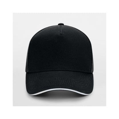 Black-White - Side - Beechfield Unisex Adult Ultimate Sandwich Peak Cap