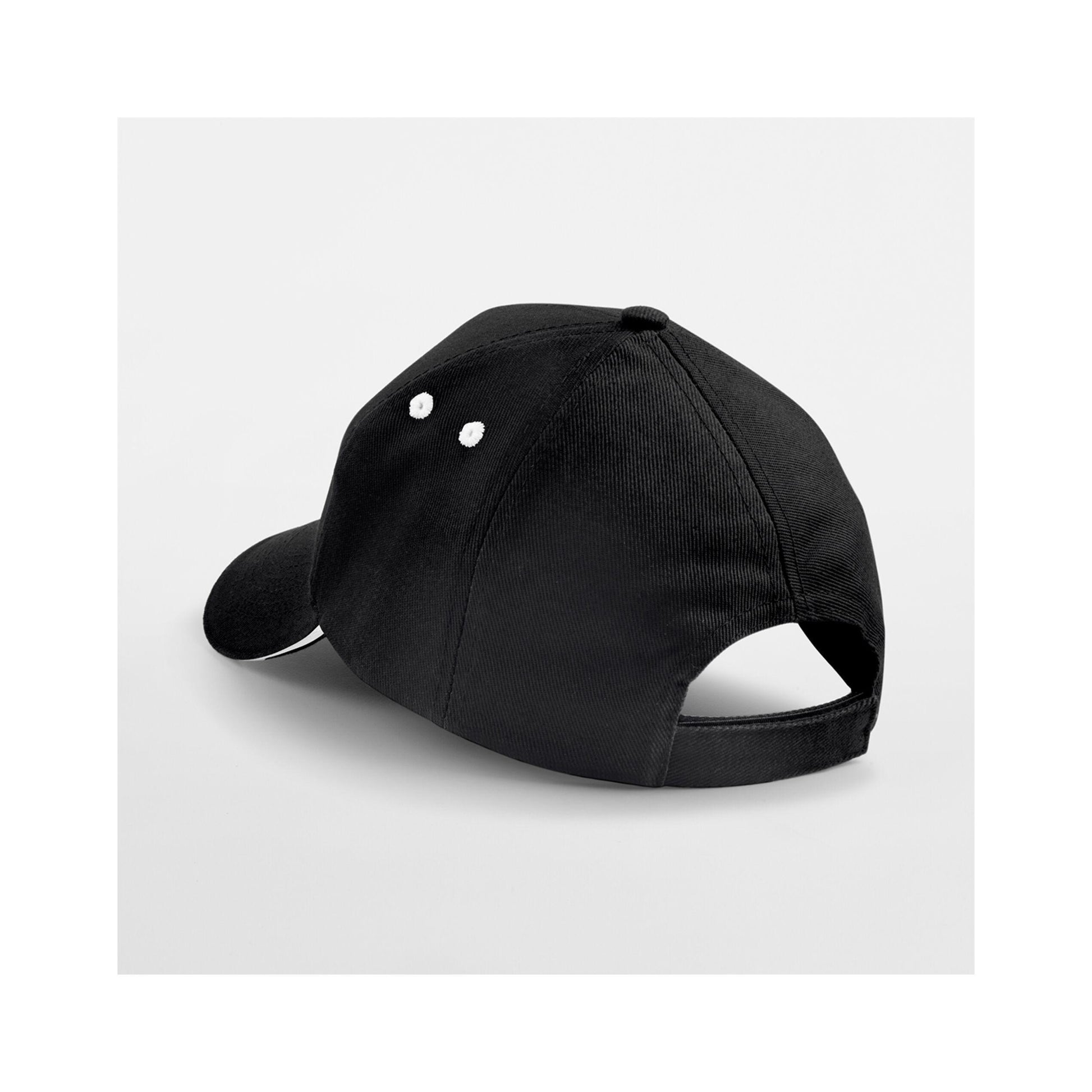 Black-White - Lifestyle - Beechfield Unisex Adult Ultimate Sandwich Peak Cap