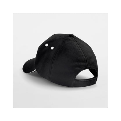 Black-White - Lifestyle - Beechfield Unisex Adult Ultimate Sandwich Peak Cap