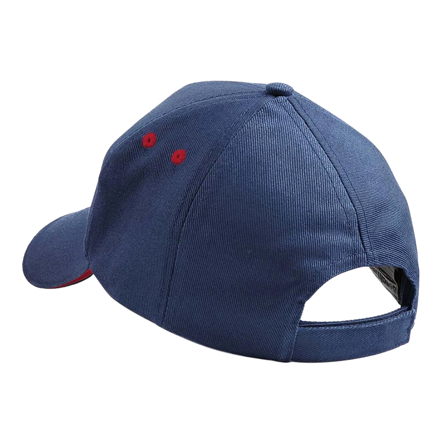 French Navy-Classic Red - Back - Beechfield Unisex Adult Ultimate Sandwich Peak Cap