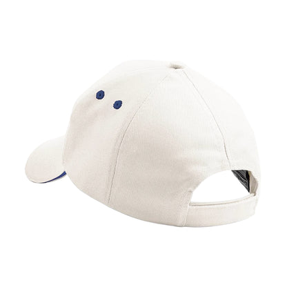 Putty-French Navy - Back - Beechfield Unisex Adult Ultimate Sandwich Peak Cap