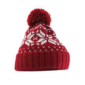 Classic Red-White - Front - Beechfield Unisex Adult Snowstar Fair Isle Beanie