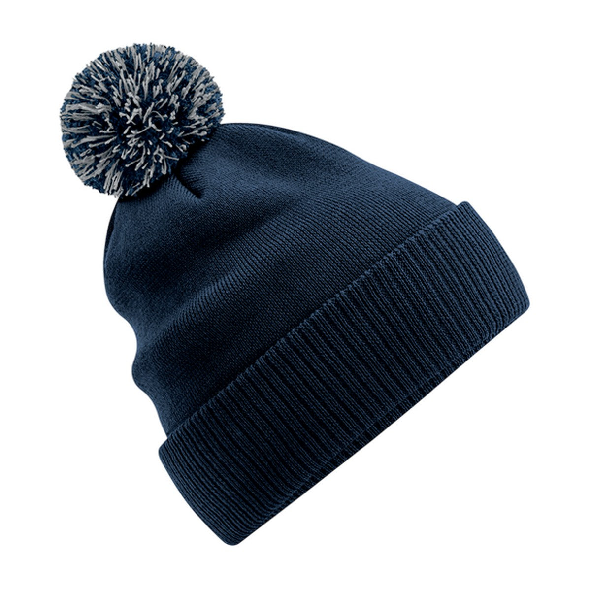French Navy-Light Grey - Back - Beechfield Childrens-Kids Snowstar Beanie