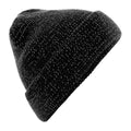 Black - Back - Beechfield Unisex Adult Reflective Beanie