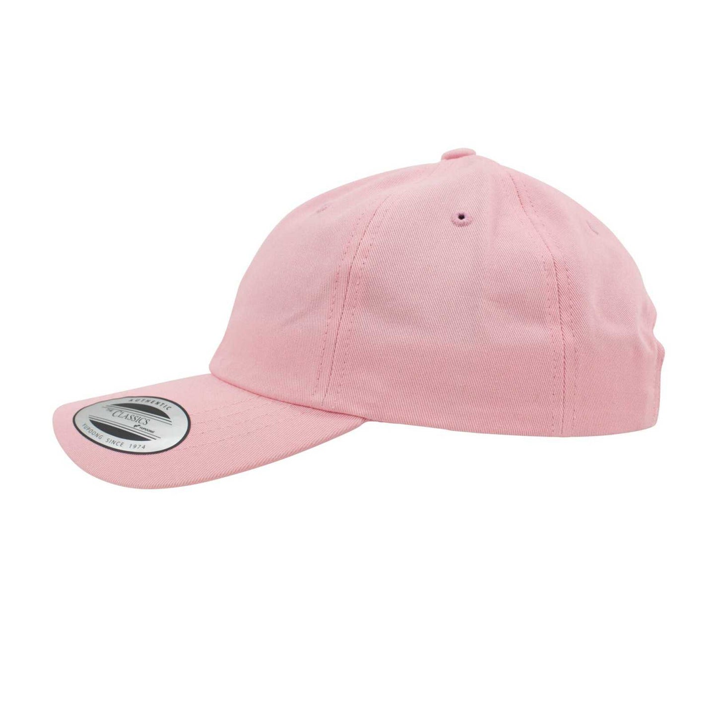 Pink - Side - Flexfit Unisex Adult Cotton Twill Low Profile Cap