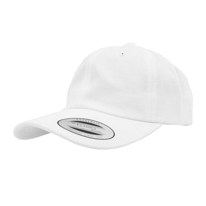 White - Front - Flexfit Unisex Adult Cotton Twill Low Profile Cap