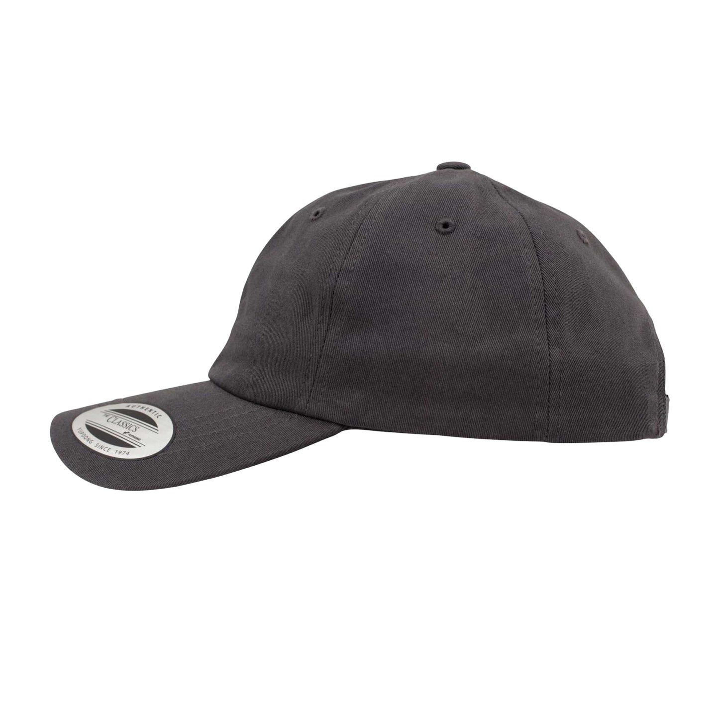 Dark Grey - Side - Flexfit Unisex Adult Cotton Twill Low Profile Cap