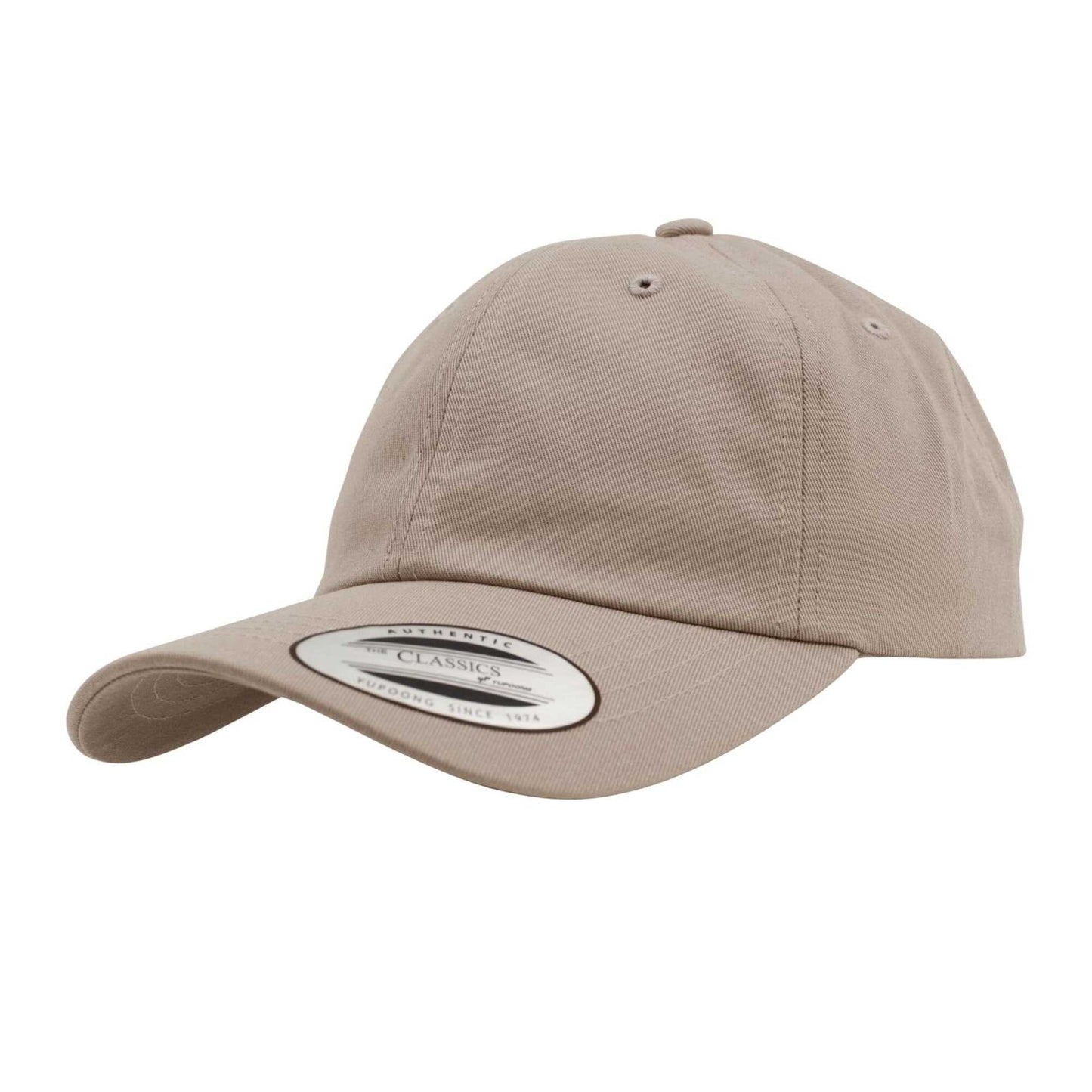 Khaki - Front - Flexfit Unisex Adult Cotton Twill Low Profile Cap