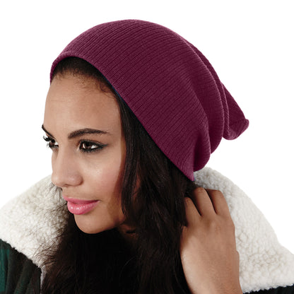 Burgundy - Back - Beechfield Unisex Adult Slouch Beanie