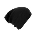 Black - Front - Beechfield Unisex Adult Slouch Beanie