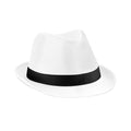 White-Black - Front - Beechfield Unisex Adult Fedora